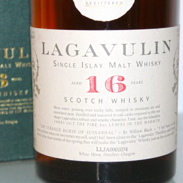 Lagavulin 16 Years White Horse Distillers label