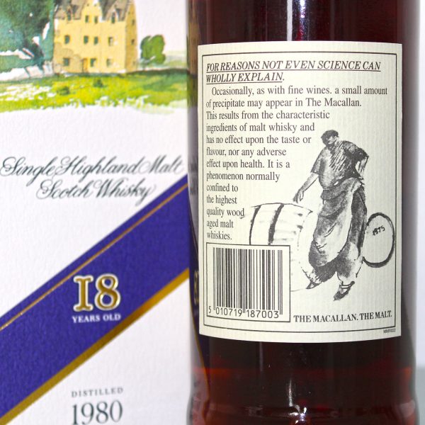 Macallan 1980 18 Years Old back label