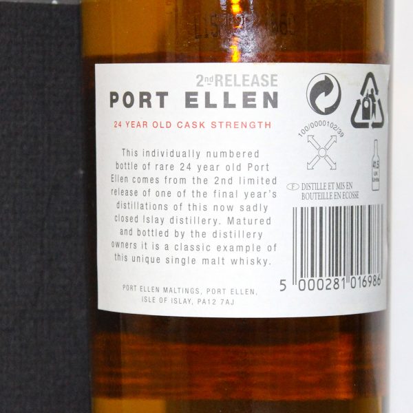 Port Ellen 1978 2nd Release 24 Years Old back label