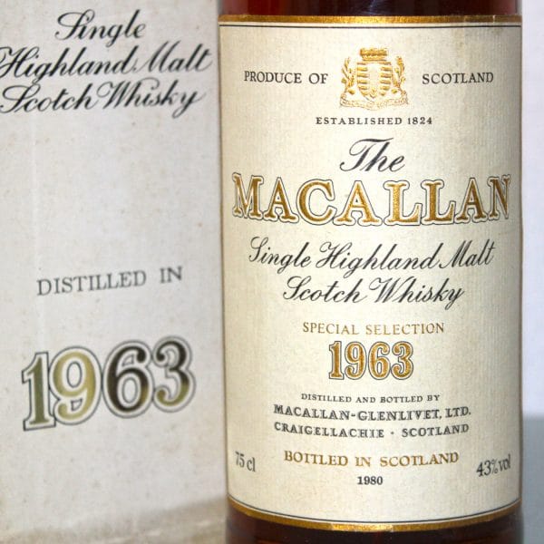 Macallan 1963 label