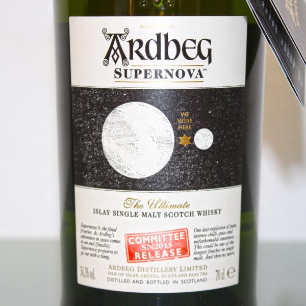 Ardbeg Supernova 2015 Committee Release Whisky Label