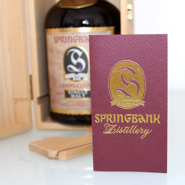 Springbank 30 Year Old 1990s booklet