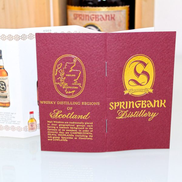 Springbank 30 Year Old 1990s booklet back