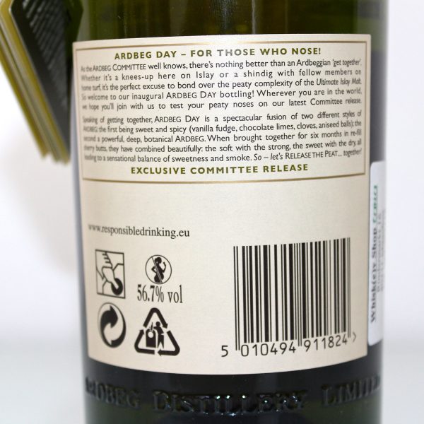 Ardbeg Day Committee Release 2012 Back Label