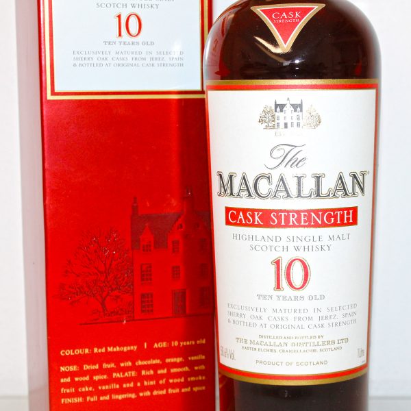 Macallan Cask Strength 10 Year Old 1 Litre Label