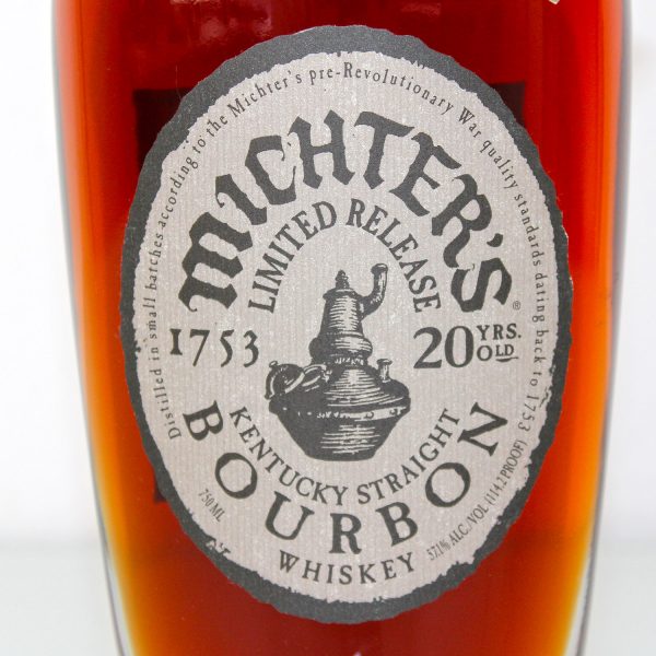 Michters 20 Year old Limited Release Bourbon Whiskey Label