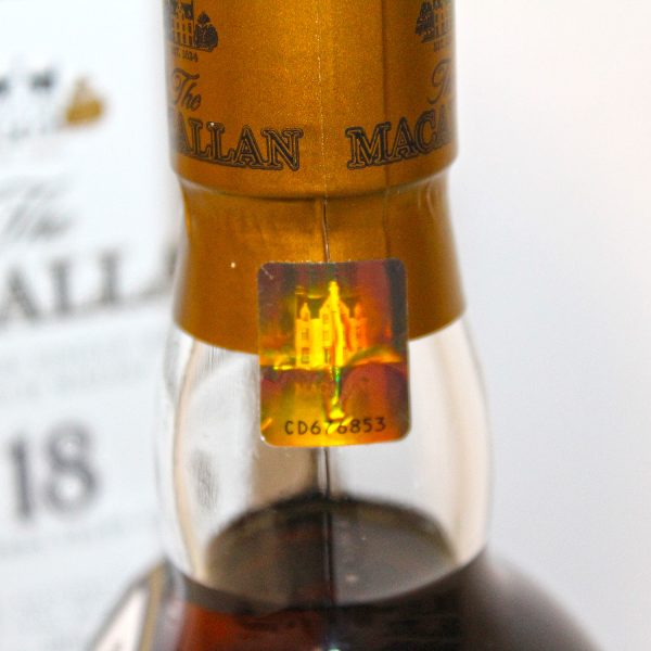 Macallan Annual 2016 Release 18 Year Old hologram sticker