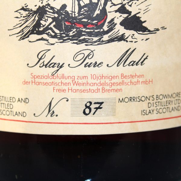 Bowmore 1974 2 Liters 10th Anniversary Hanseatische Weinhandelsgesellschaft bottle number