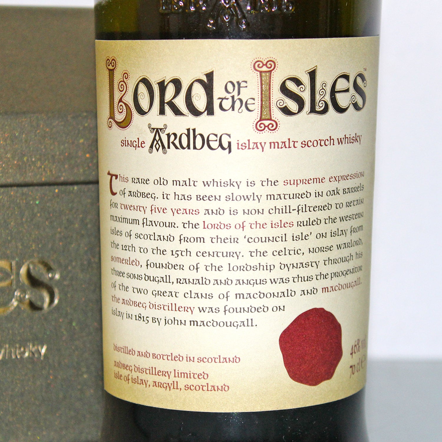 Ardbeg Lord of the Isles front label