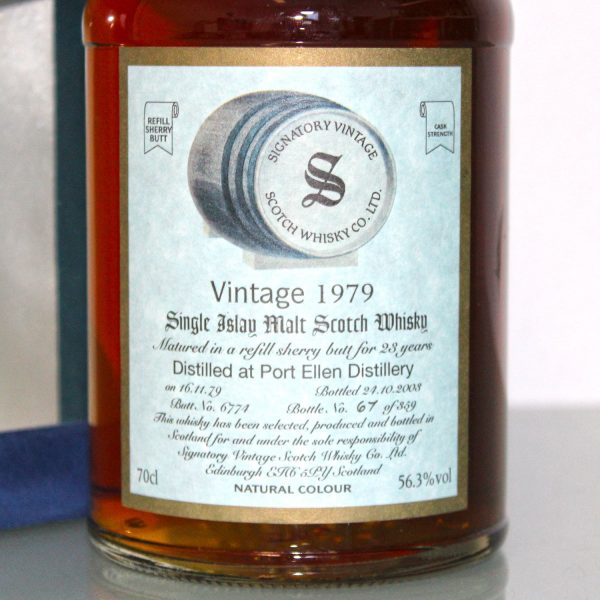 Port Ellen 1979 23 Years Signatory Vintage label
