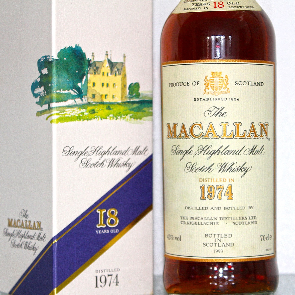 Macallan 1974 18 Years Old label