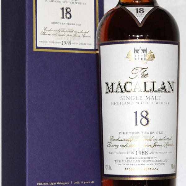 Macallan 1988 18 Years Old label