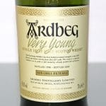 Ardbeg Very Young label