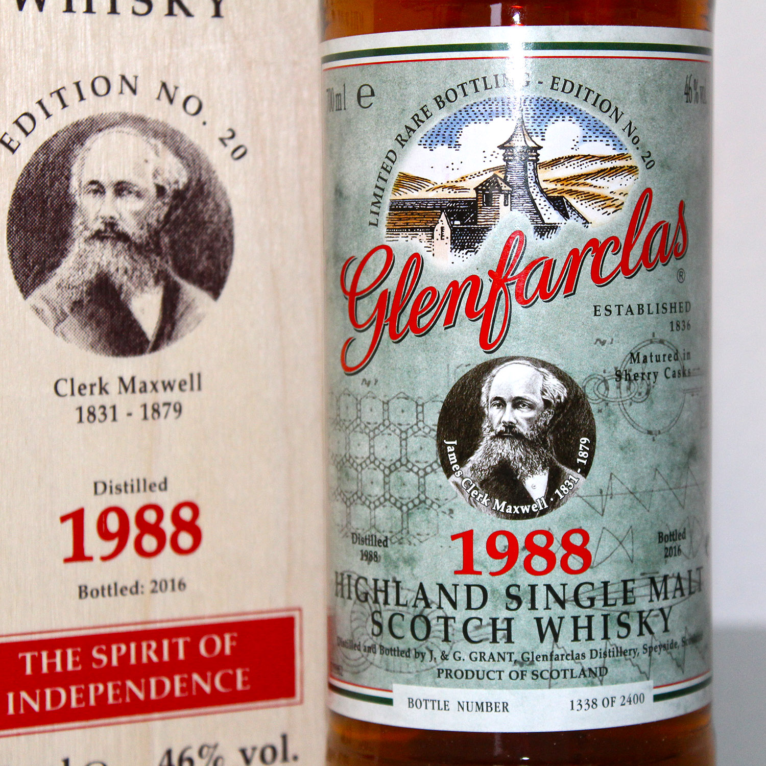 Glenfarclas 1988 Edition No 20 Clerk Maxwell label