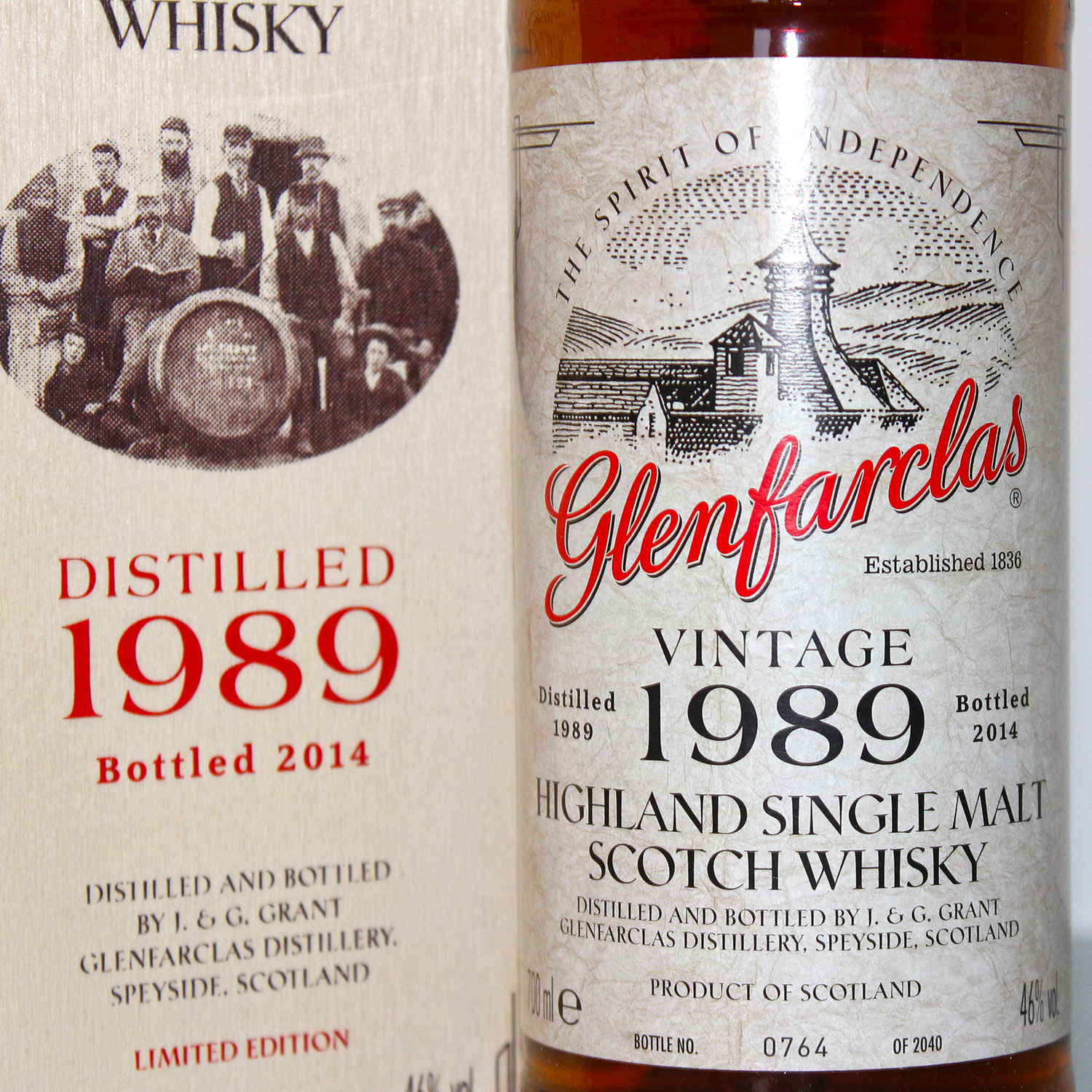 Glenfarclas 1989 25 Years Old label