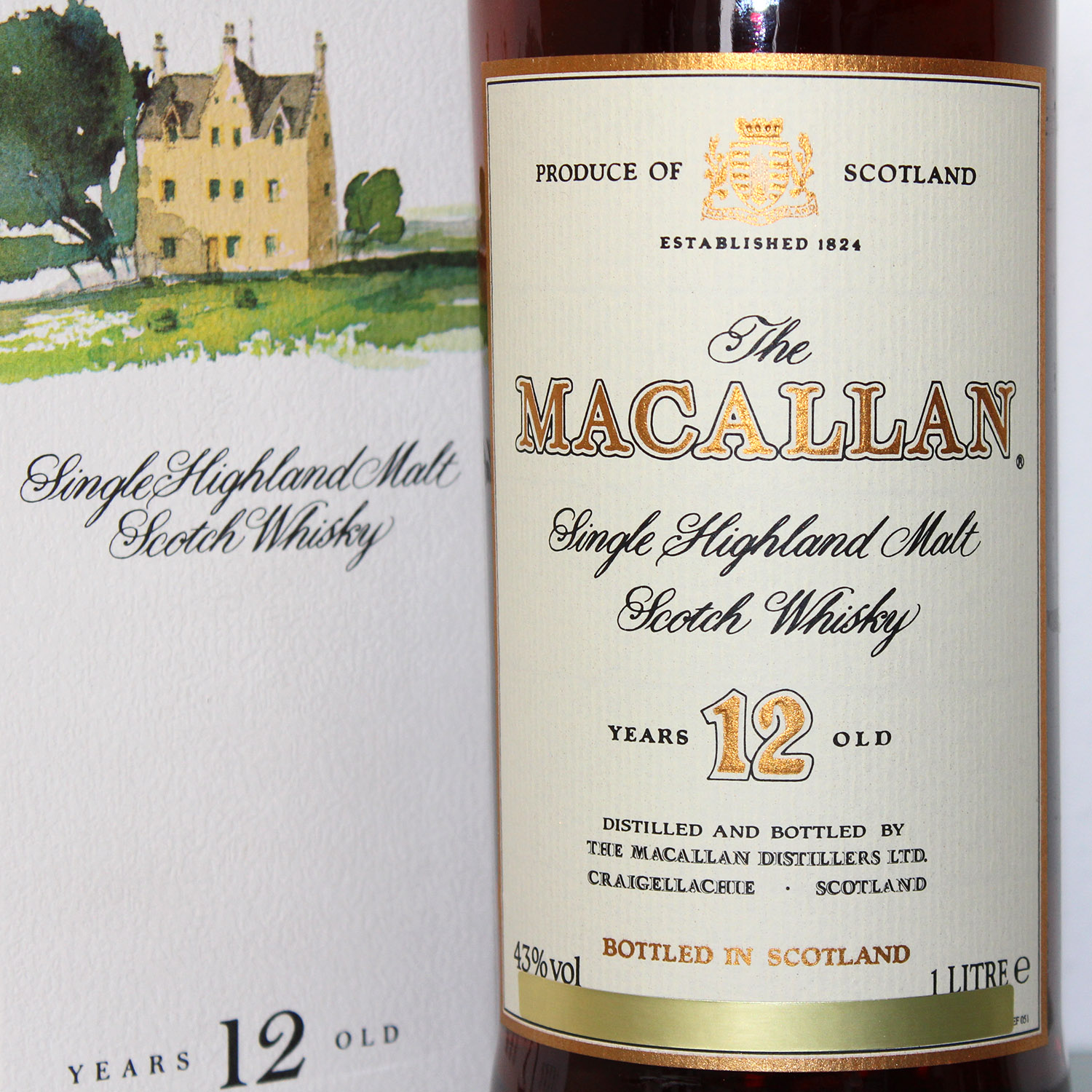 Macallan 12 Years Old Bot 1980s label