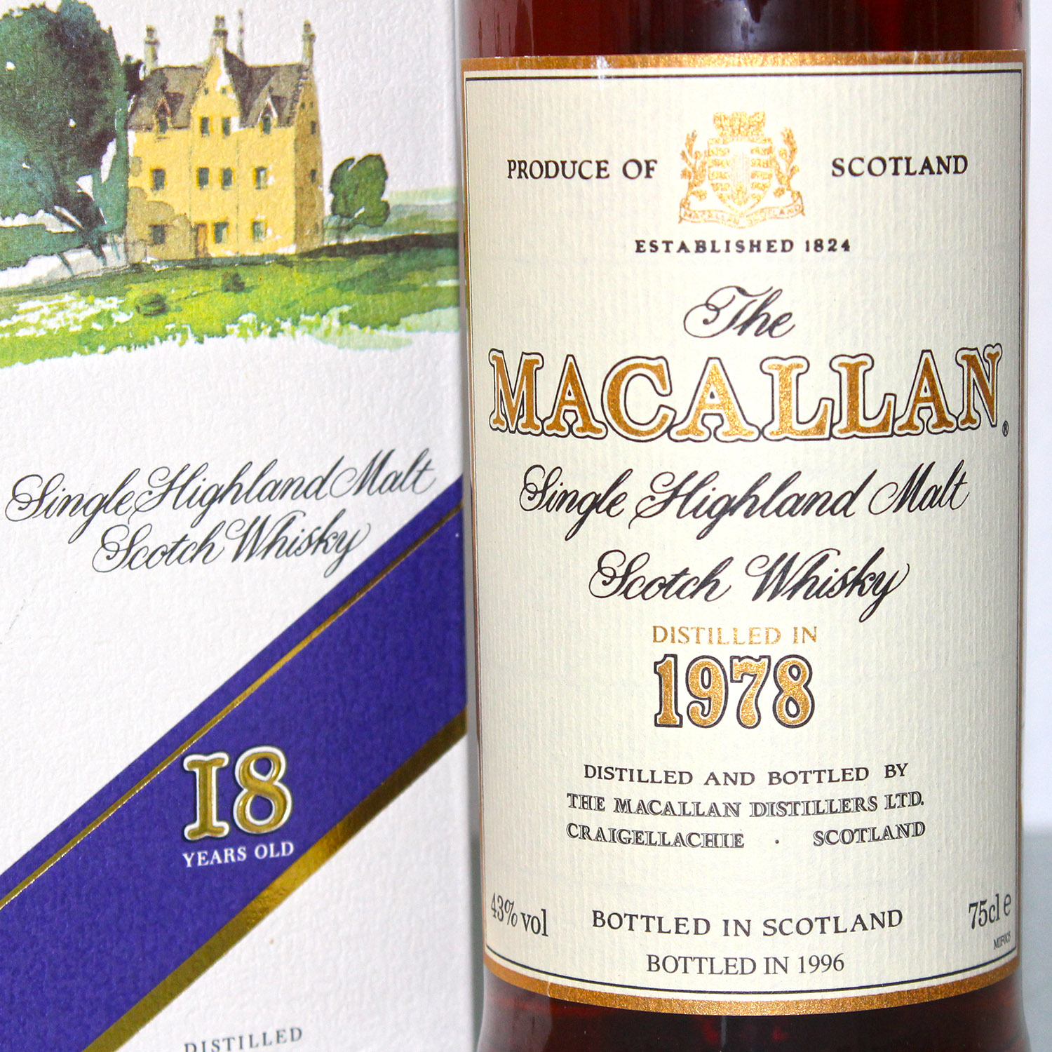 Macallan 1978 18 Years Old label