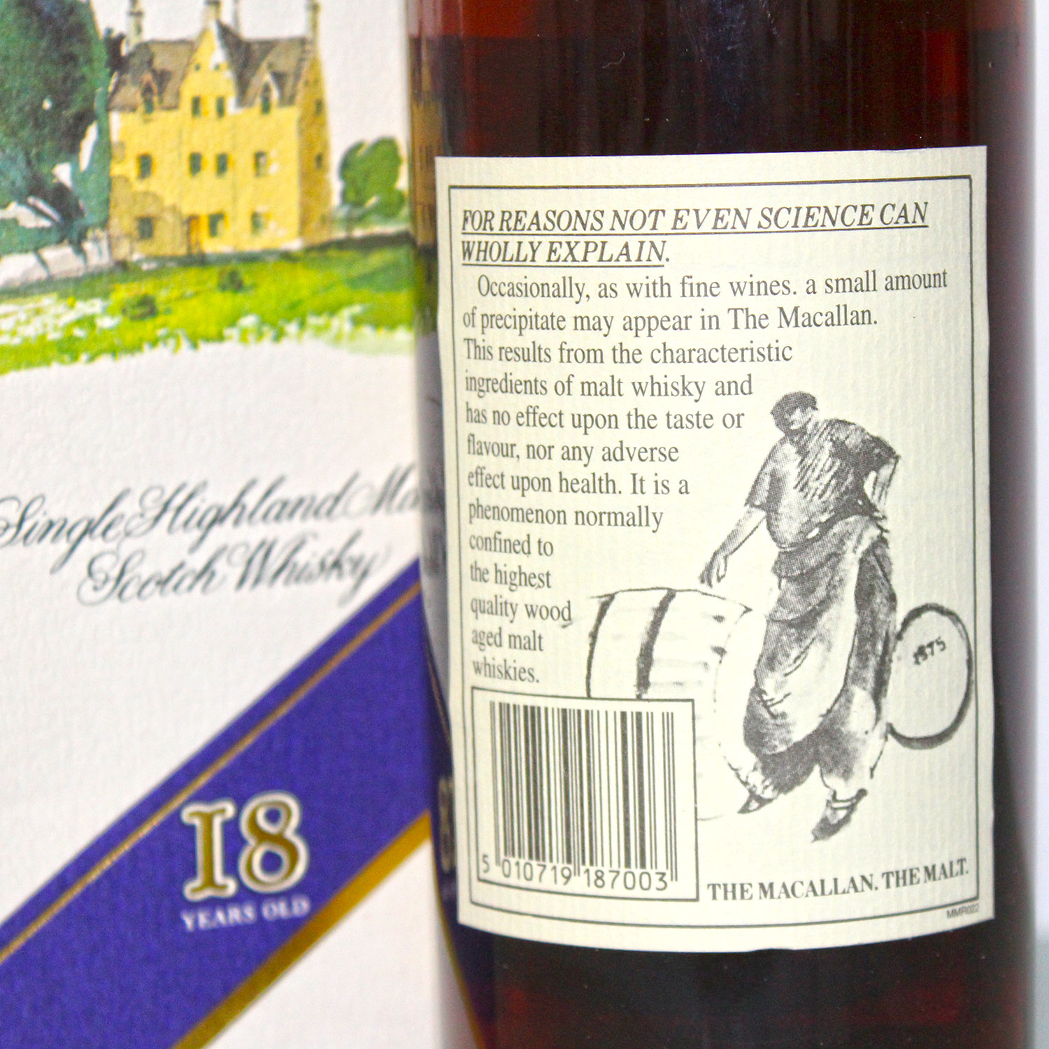 Macallan 1979 18 Years Old back label