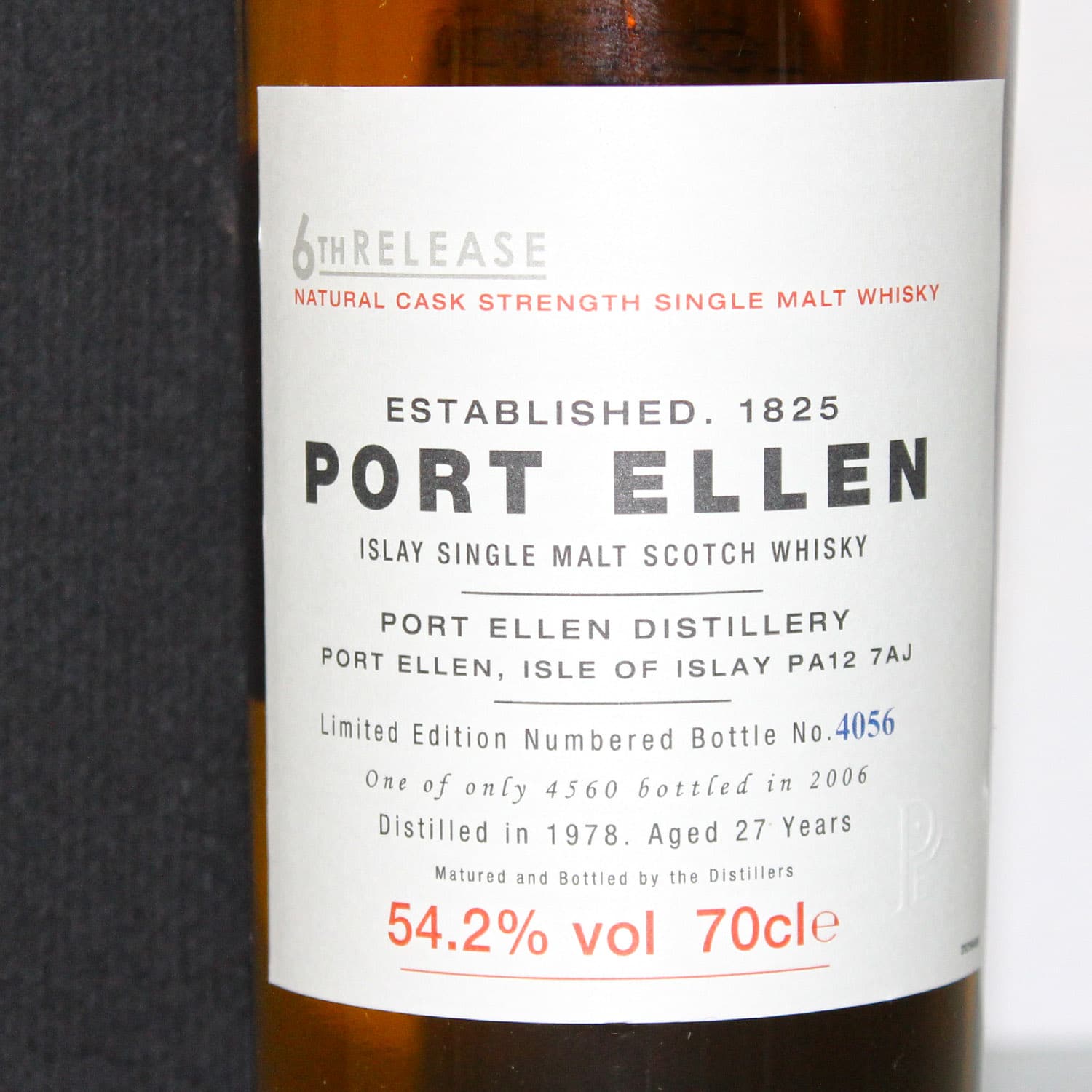 Port Ellen 1978 27 Years 6th release label