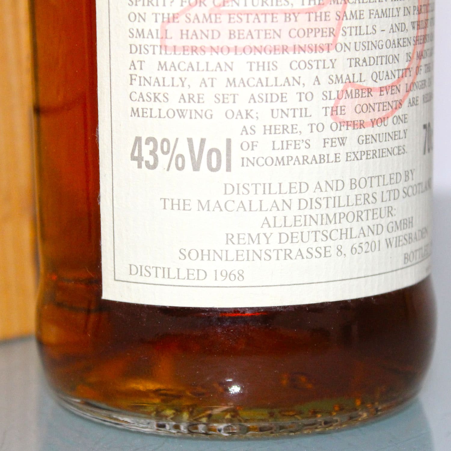 Macallan 1968 25 Years Anniversary Malt label 2