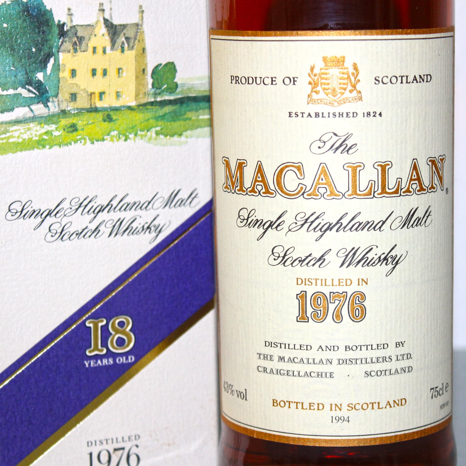 Macallan 1976 18 Years Old label