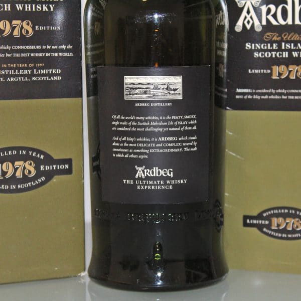 Ardbeg 1978 First Release Bottled 1997 back