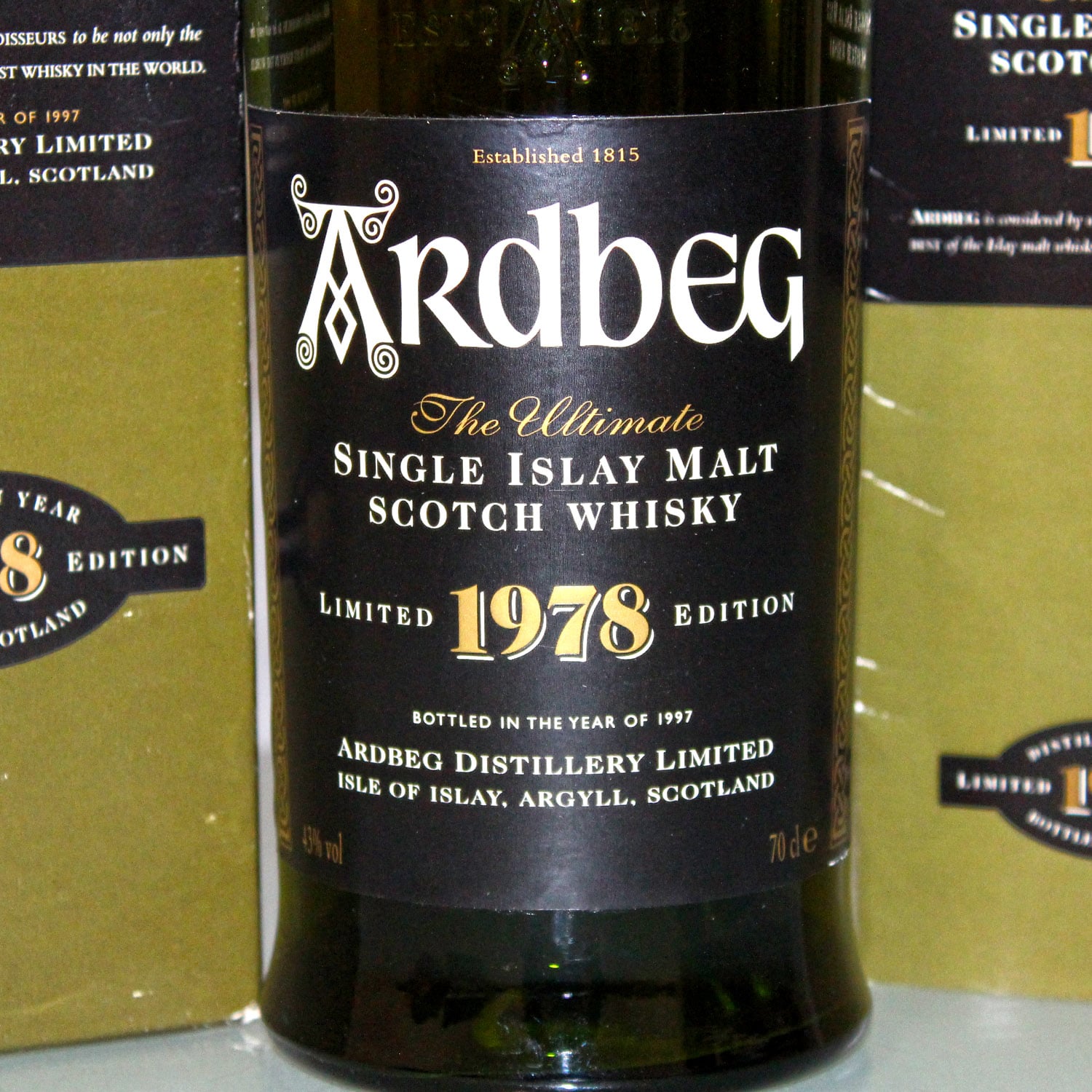 Ardbeg 1978 First Release Bottled 1997 label