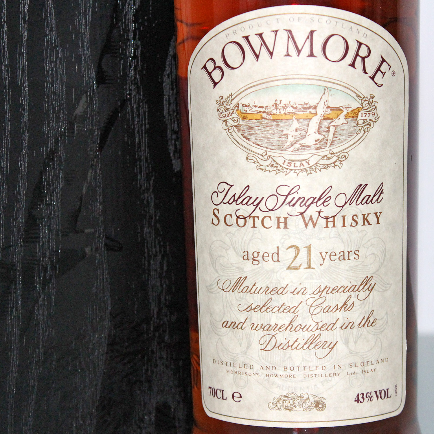 Bowmore 21 Years Pre 2007 Single Malt Scotch Whisky Label