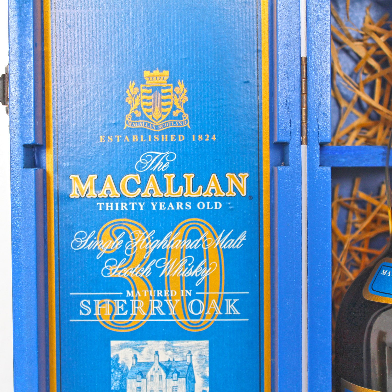 Macallan 30 Years Old Blue Box Label