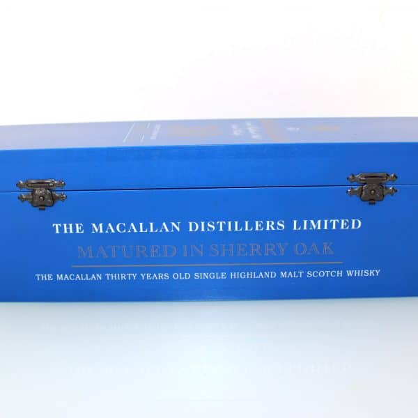 Macallan 30 Years Old Blue Box Right Side