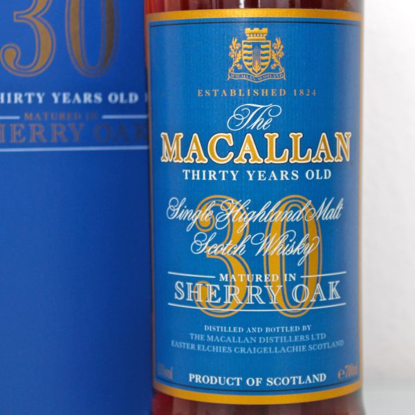Macallan 30 Years Old Blue Label