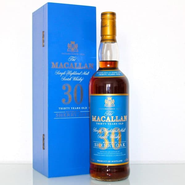 Macallan 30 Years Old Blue Label and Box
