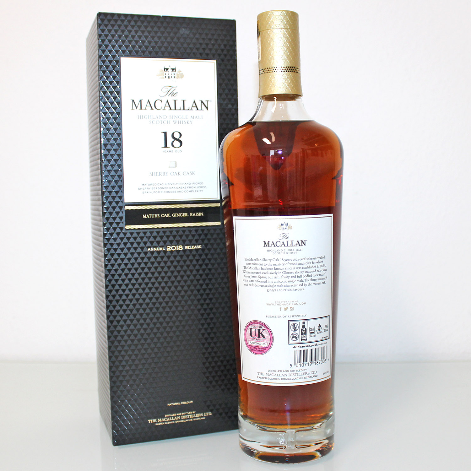 Macallan Annual 2018 Release 18 Years back label