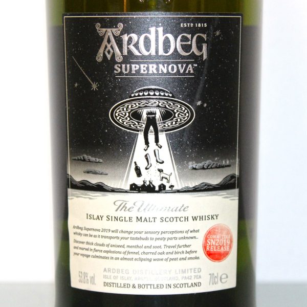 Ardbeg Supernova 2019 Committee Release Whisky Label