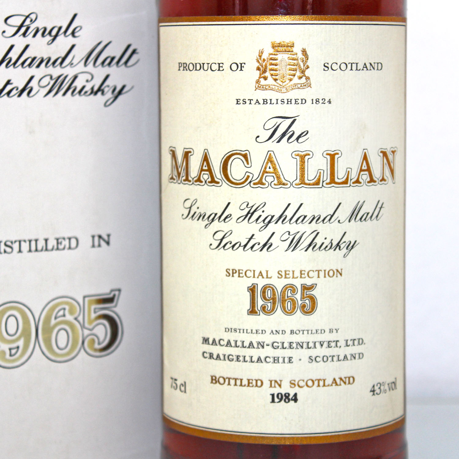 Macallan 1965 17 Years label