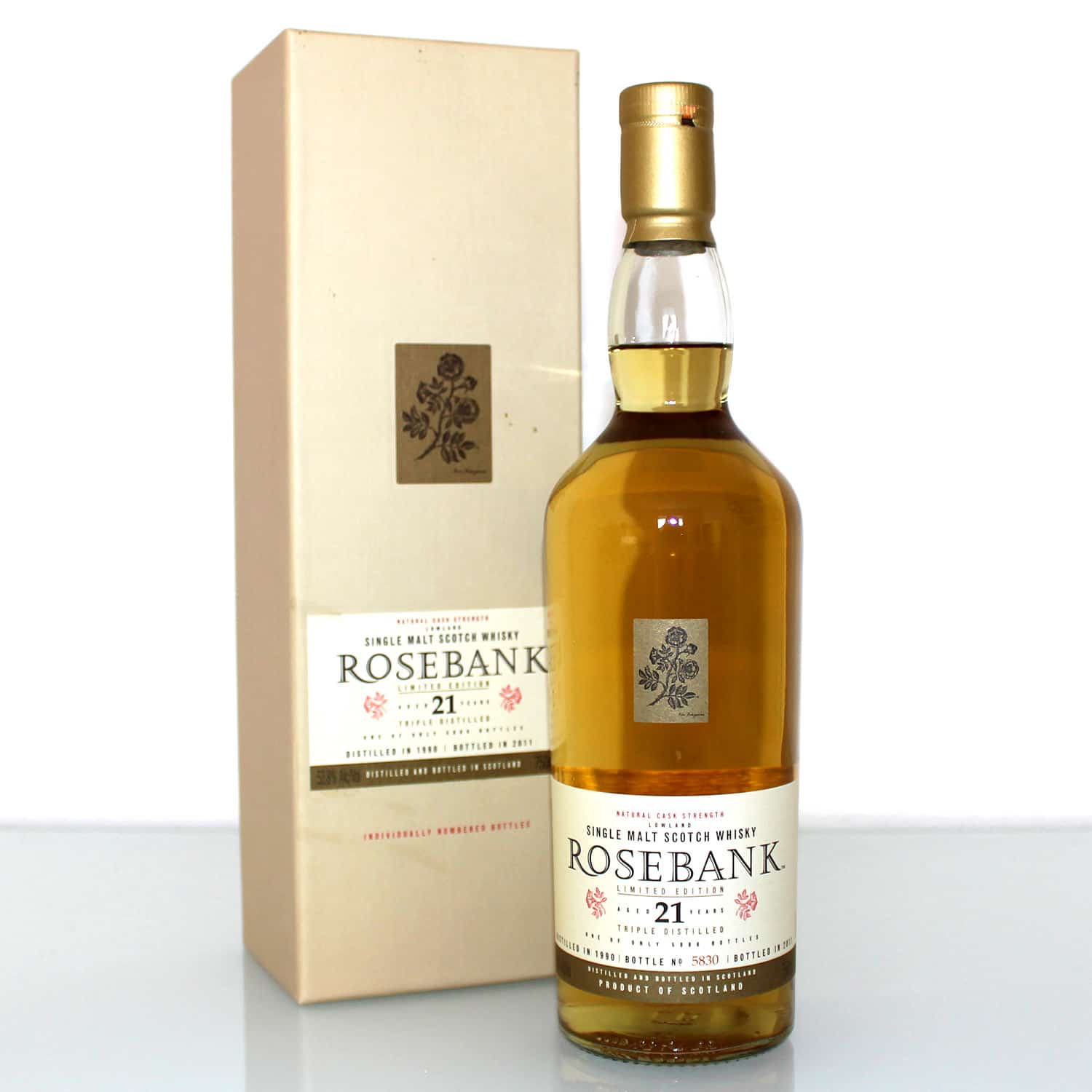 Rosebank 1990 21 Year Old 2011 Release front box