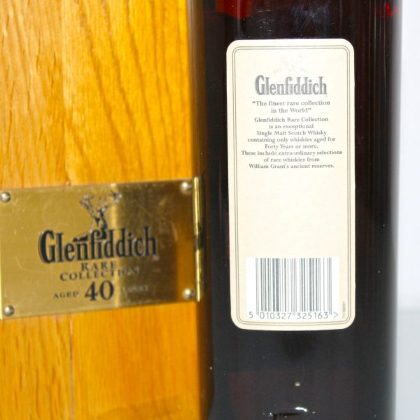 Glenfiddich 40 Year Old Rare Collection Release 2007 back label