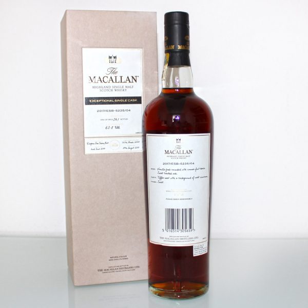 Macallan Exceptional Single Cask 2017 Back