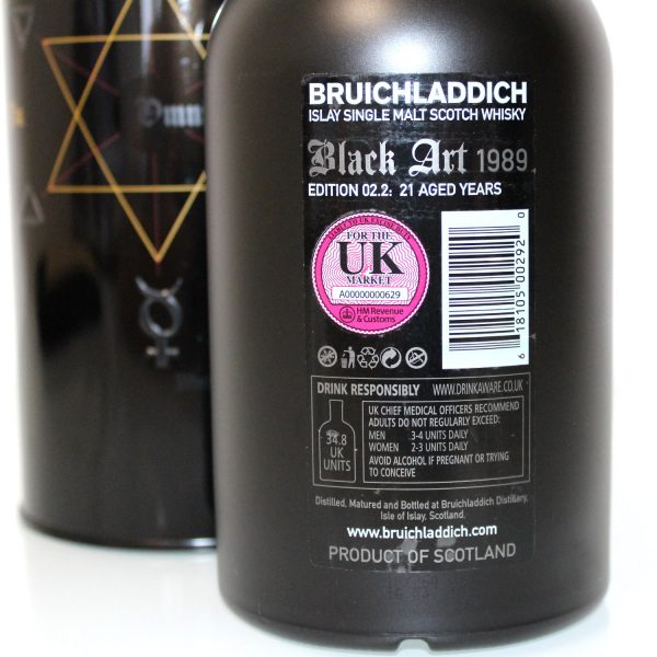 Bruichladdich Black Art 1989 Edition 02.2 21 Years Back Label
