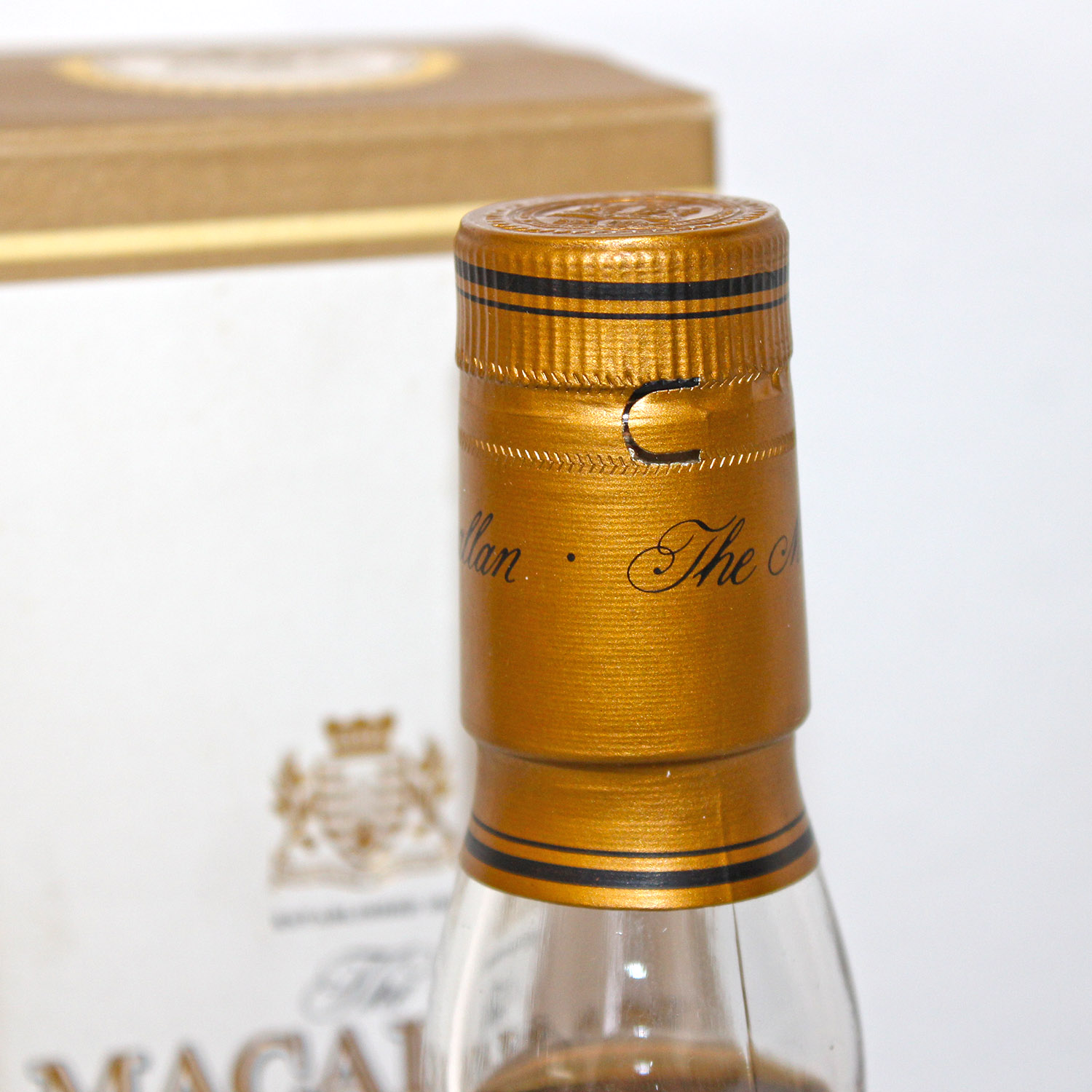 Macallan 12 Year Old Bot 1990s capsule side