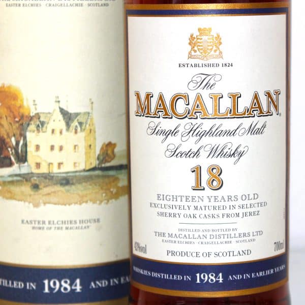 Macallan 1984 18 Year Old label
