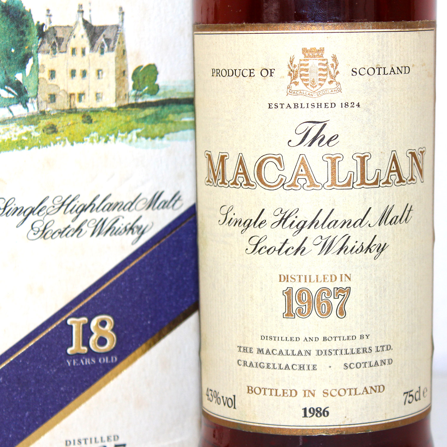 Macallan 1967 18 Years Old label