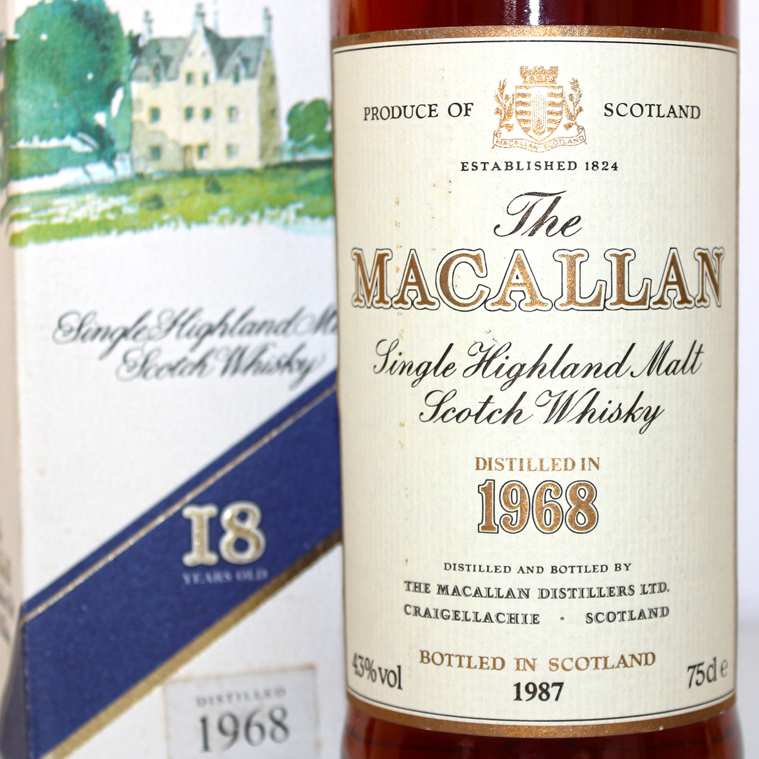 Macallan 1968 18 Years Old label