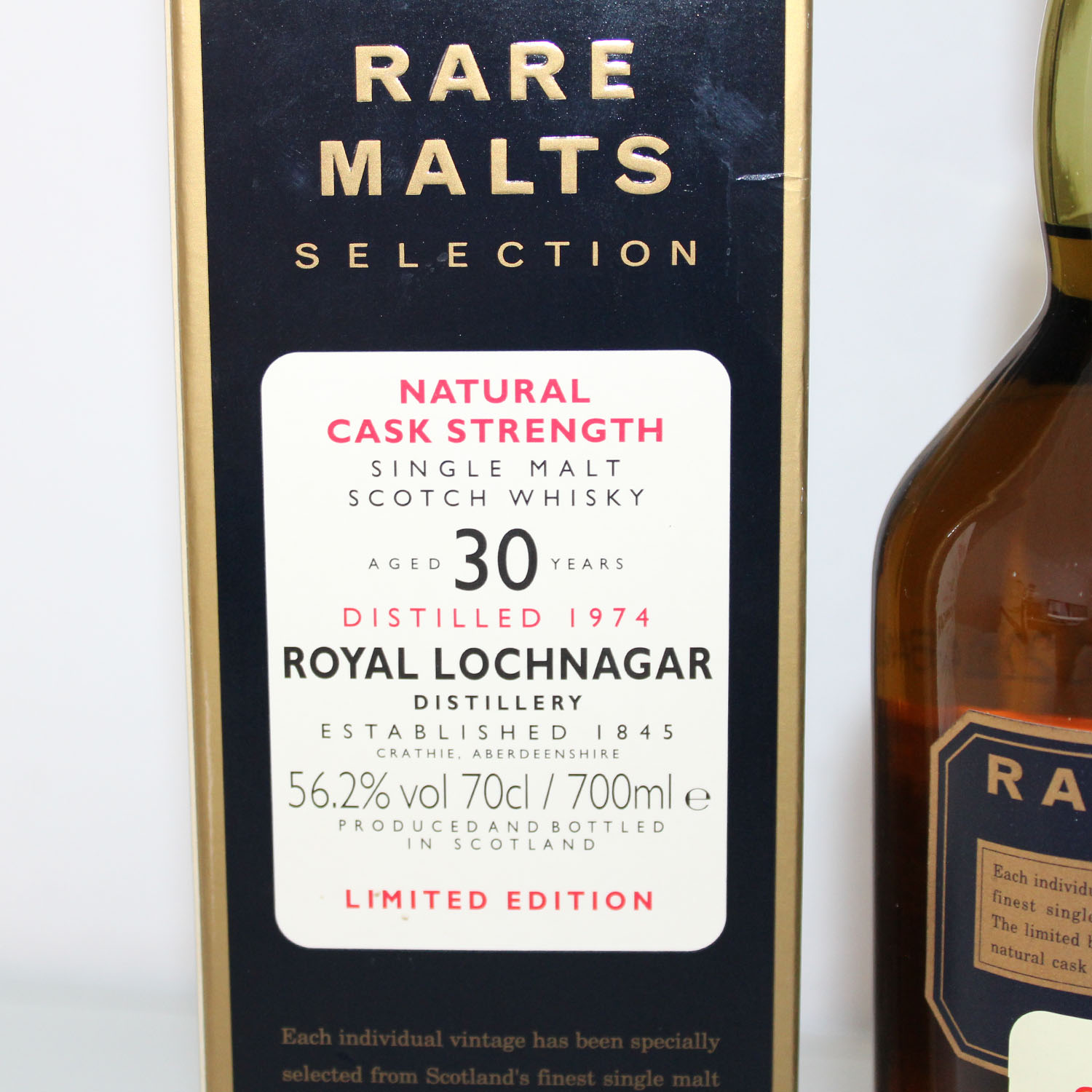 Royal Lochnagar 1974 30 Year Old Rare Malts box