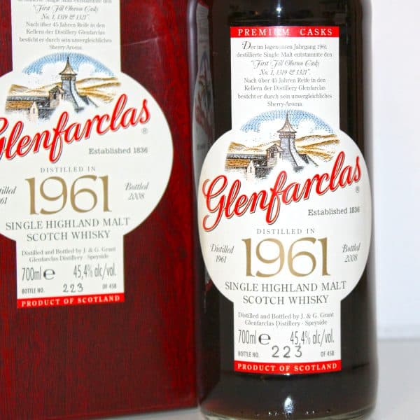 Glenfarclas 1961 46 Years First Fill Oloroso Sherry Cask label