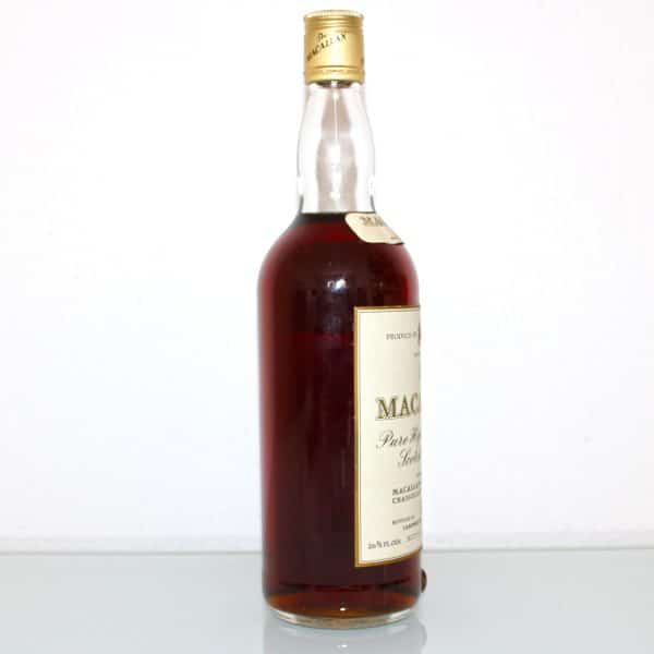 Macallan 1959 80 proof Whisky r side