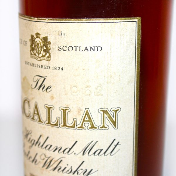 MMacallan 1962 80 proof Whisky embossing vintage