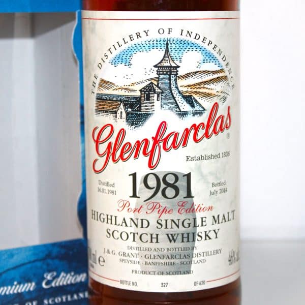 Glenfarclas 1981 Port Pipe Edition label
