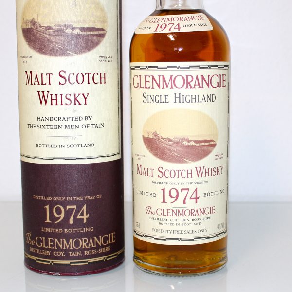 Glenmorangie 1974 Single Malt Scotch Whisky label