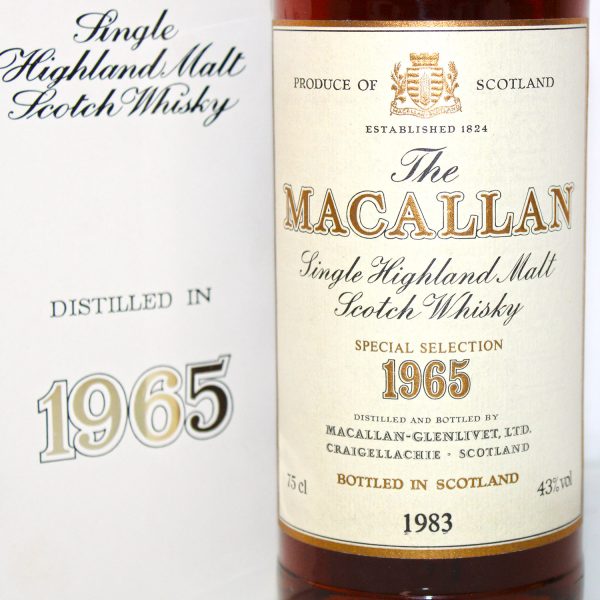 Macallan 1965 Special Selection label